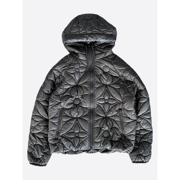 Louis Vuitton Black Flower Monogram Reversible Puffer - Picture 1 of 7